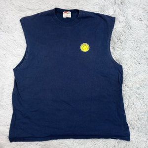 Vintage Nike Mens Shirt Tank Top Blue Large Basketball Zonin Sleeveless‎